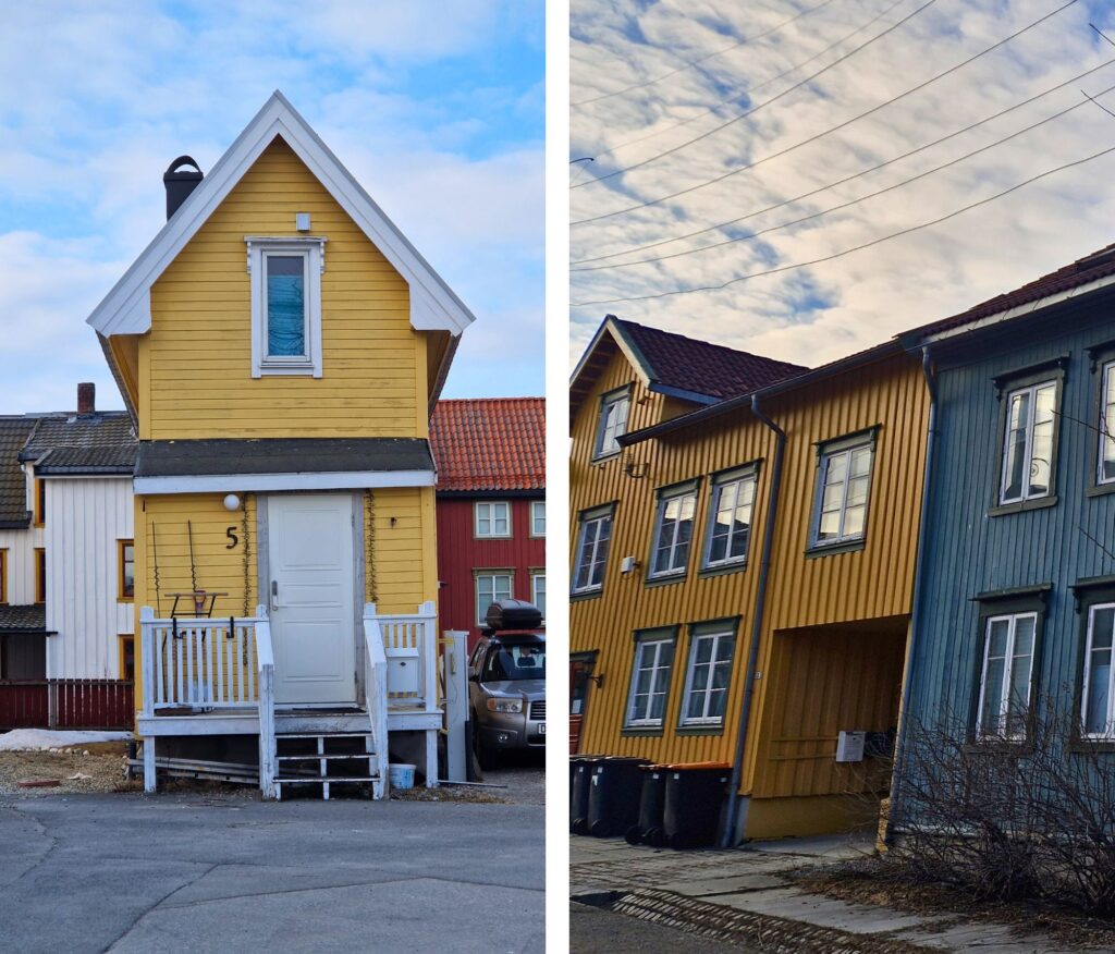 Tromsø na jeden dzień. Co warto zobaczyć? Drewniane domy w okolicy Skansen, Tromso