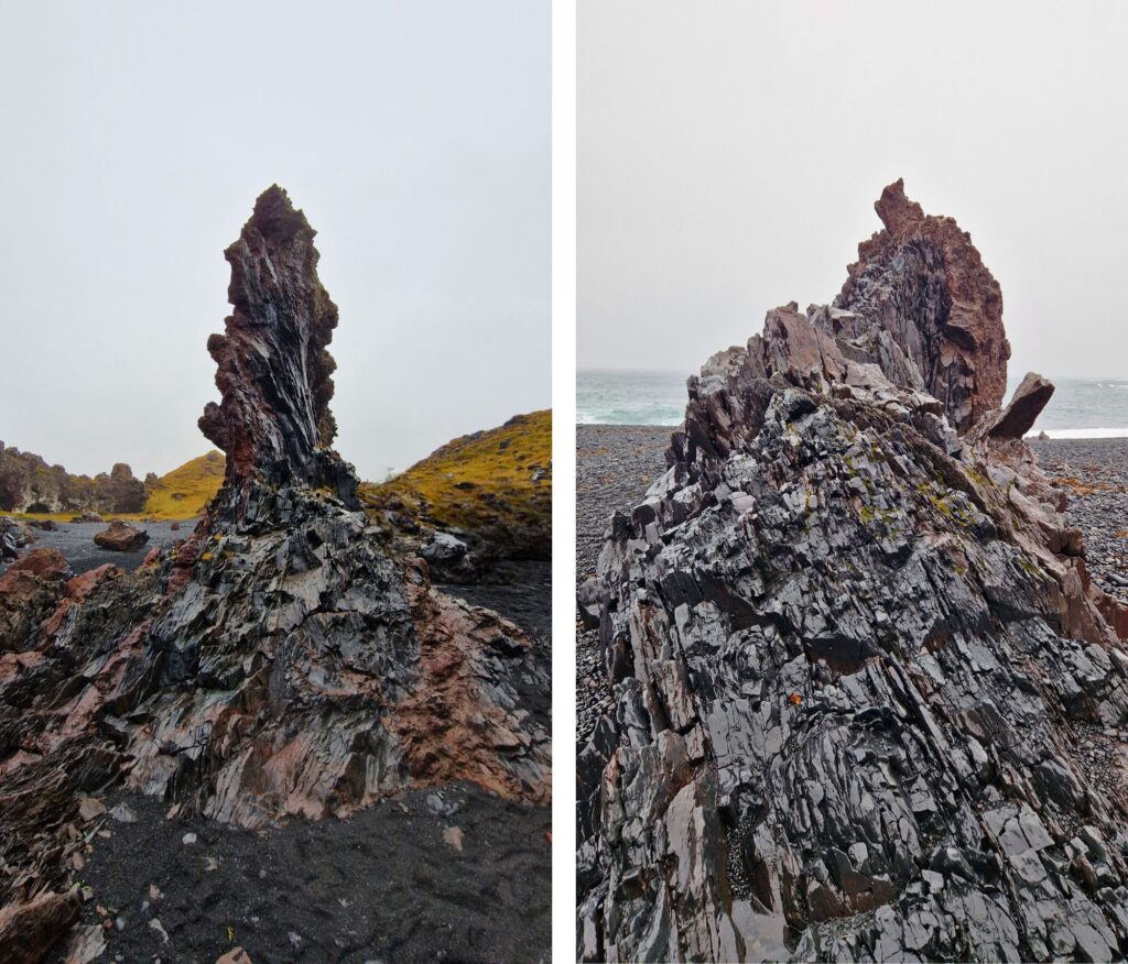 Półwysep Snæfellsnes: Atrakcje, które musisz zobaczyć Formacje skalne na plaży Djúpalónssandur