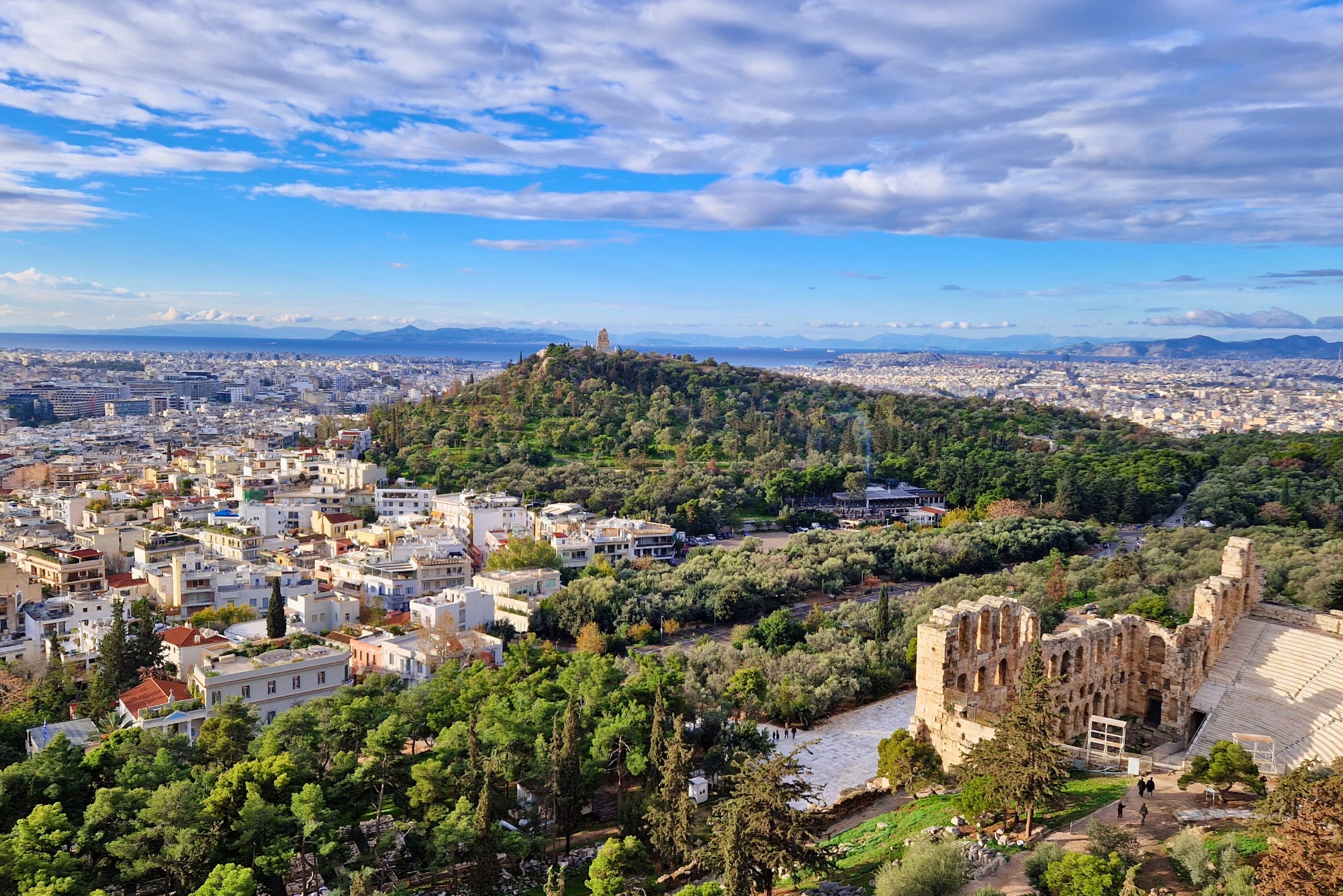 Widok z Akropolu, Ateny
