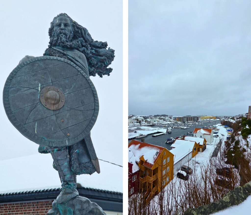 Haugesund na weekend Rzeźba króla Haralda Pięknowłosego w Haugesund