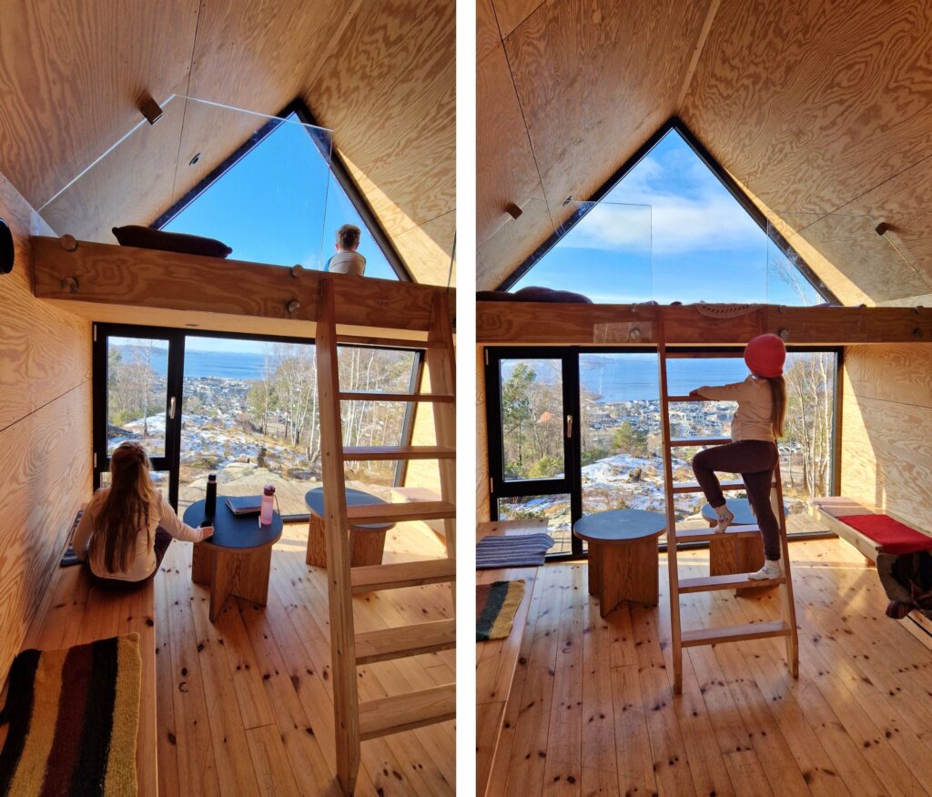 Na własne oczy: Domek jednodniowy Hammarbu w Jørpelandzie wnętrze hammarbu