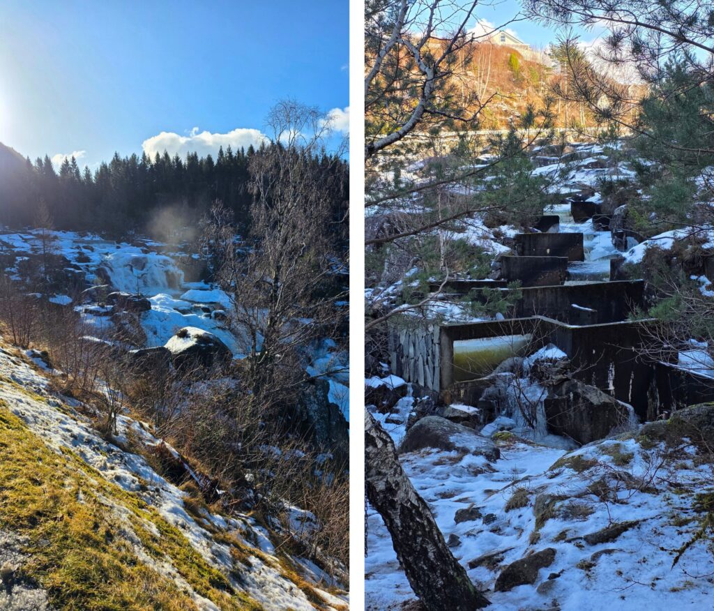 Ferie zimowe w Jørpelandzie: Plan podróży z dziećmi Wodospad Jørpelandsfossen