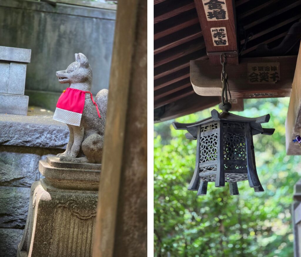 Tokio – co warto zobaczyć? Plan wycieczki na 4 dni Kitsune, posłaniec Inari oraz lampion w świątyni Nezu-jinja, Tokio
