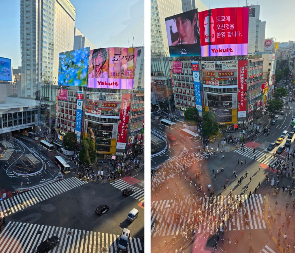 Tokio – co warto zobaczyć? Plan wycieczki na 4 dni Shibuya Crossing, Tokio, widok z Crossing View & Rooftop Lounge Mag8