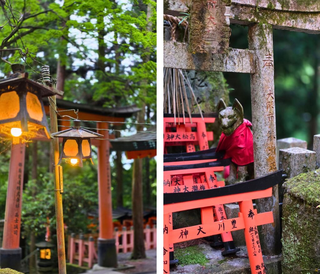 Fushimi Inari Taisha. Jak zobaczyć to miejsce bez tłumów? Ołtarze w Fushimi Inari Taisha