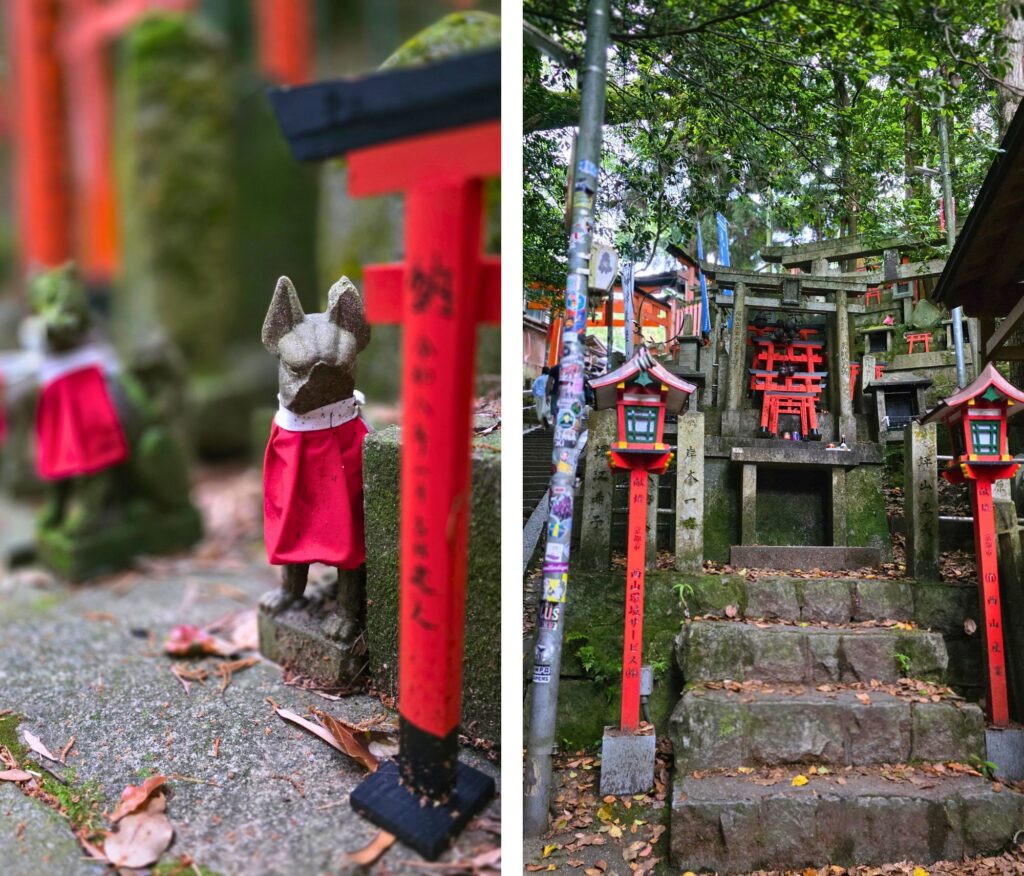 Fushimi Inari Taisha. Jak zobaczyć to miejsce bez tłumów? Ołtarzyki w Fushimi Inari Taisha