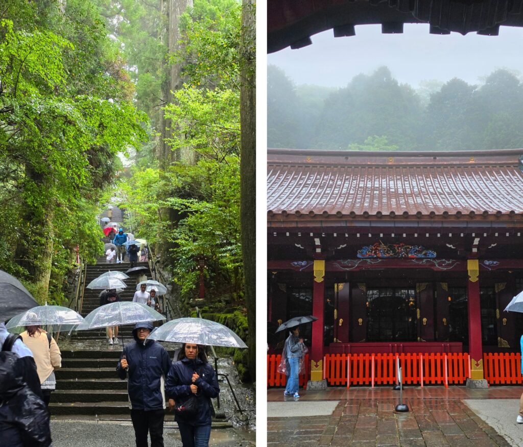 Hakone w deszczu. Czy to ma sens? Świątynia Hakone-jinja